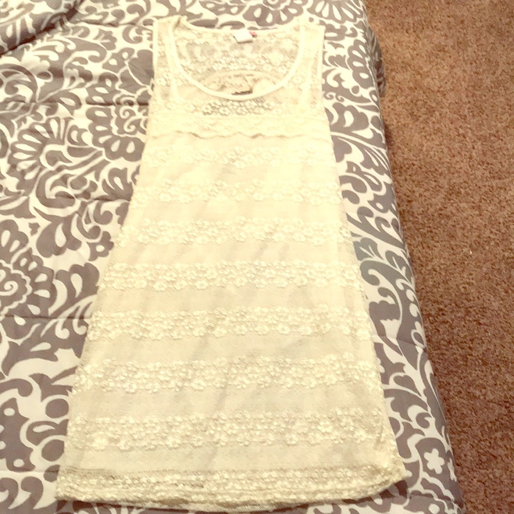 Strapless white bodycon dress